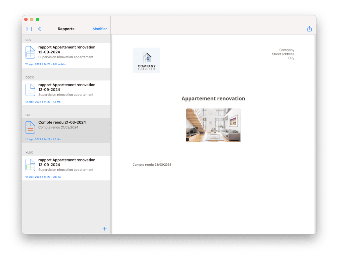 siteworks suivi chantier opr réception app